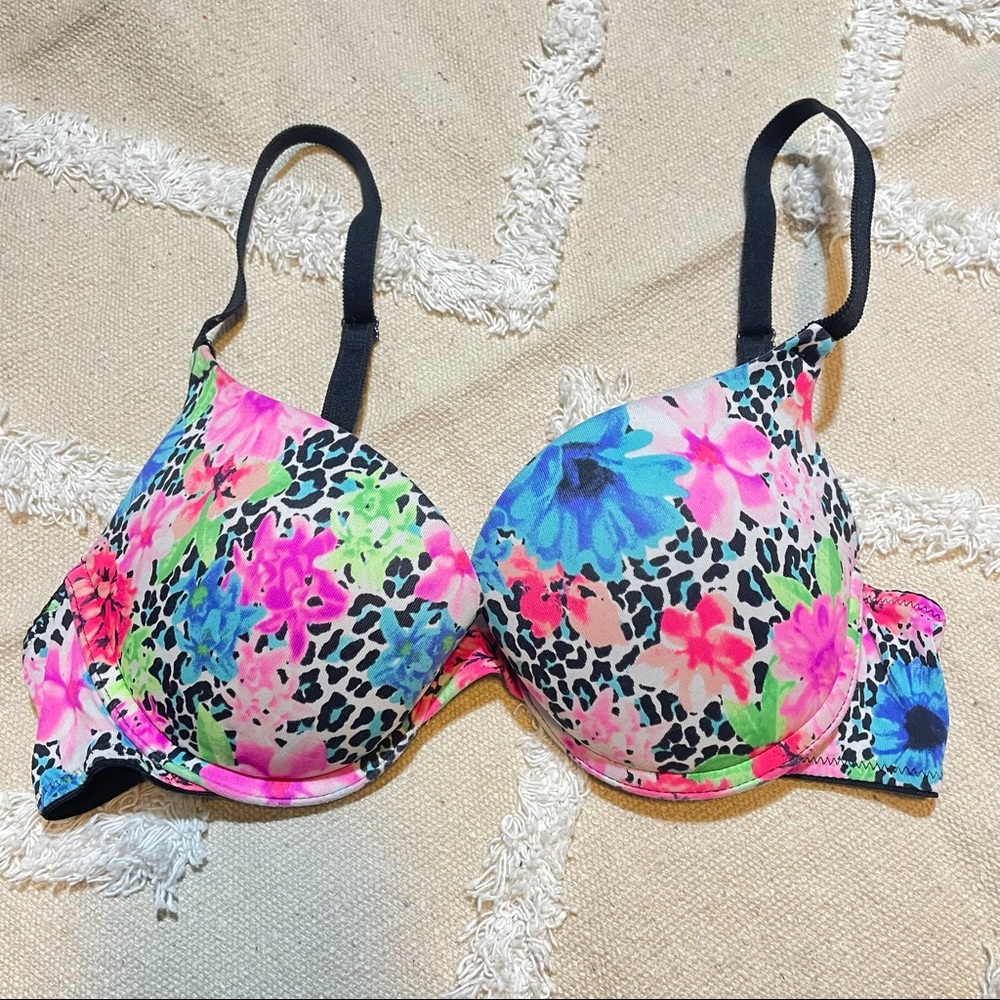 Pink Victoria Secret Wear Everywhere Floral Bra